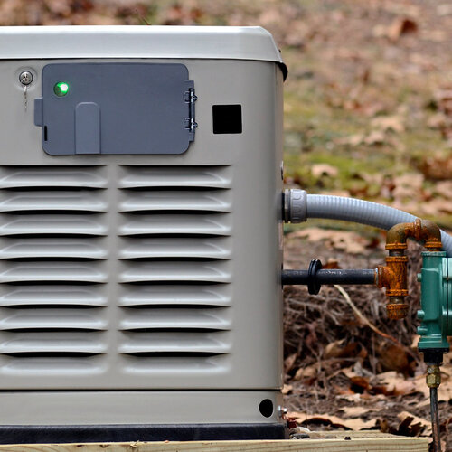 close-up of a gas generator